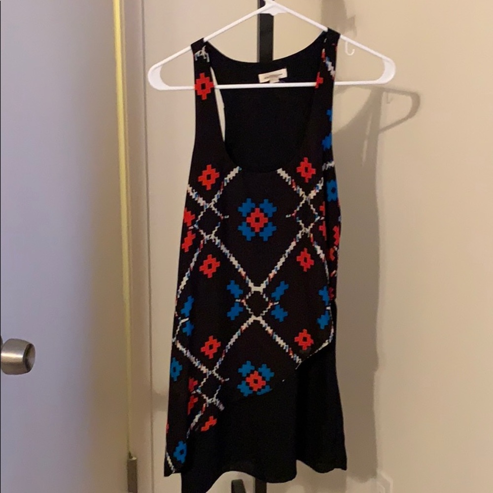 Patterned tiered racer back dress